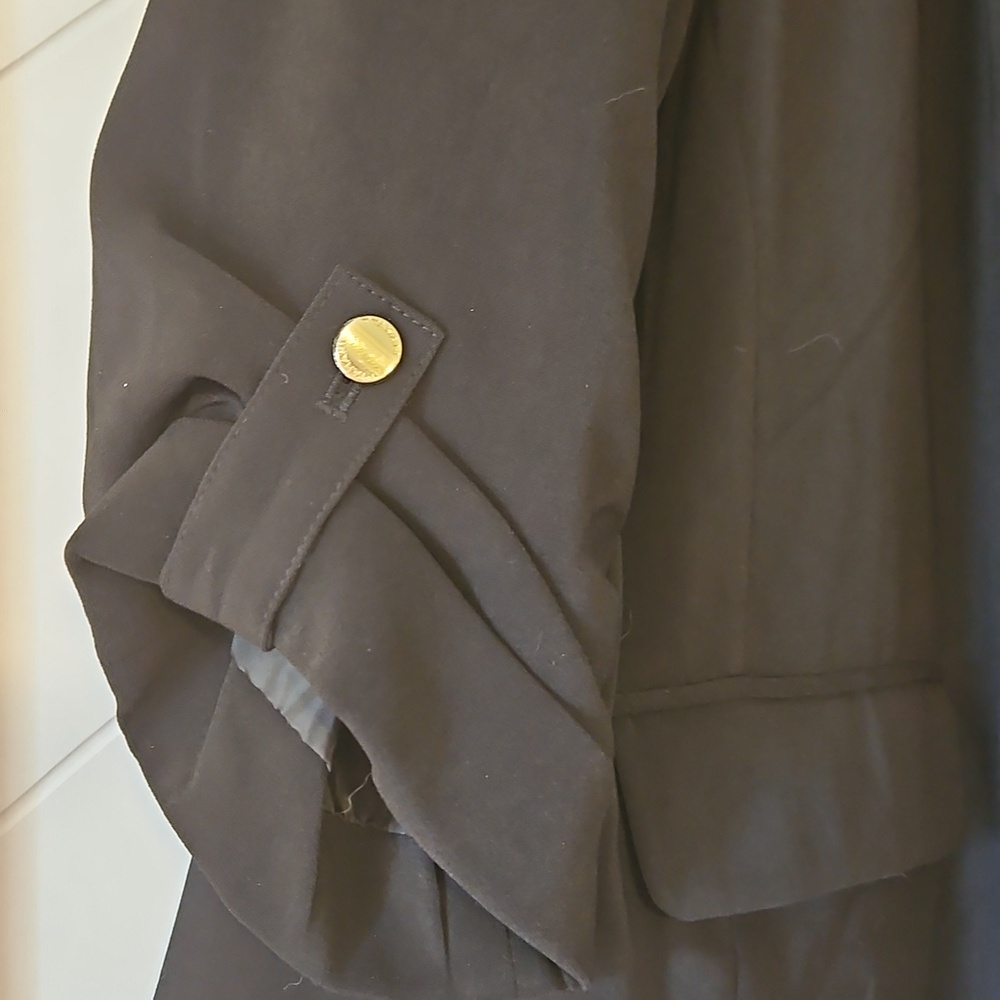 Tahari Gathered Sleeve Black Blazer Size 1x - Picture 10 of 12